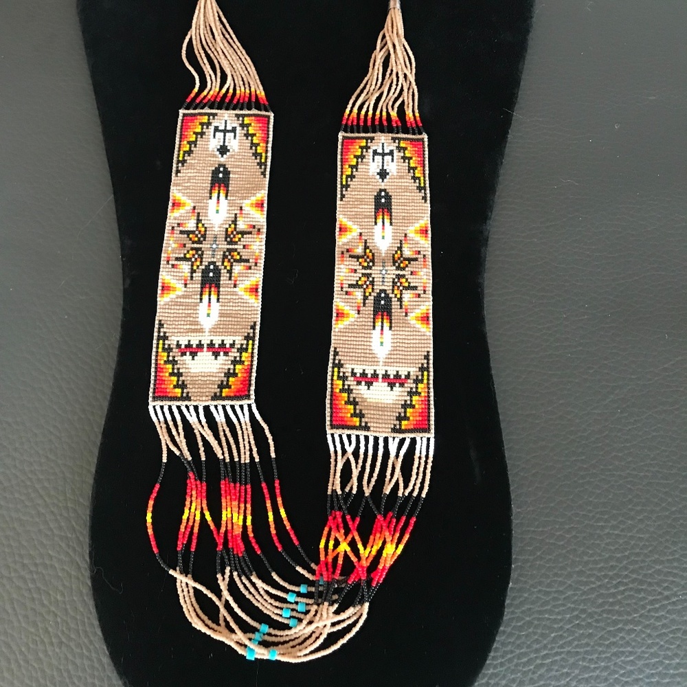 Native American Pattern beaded necklace.